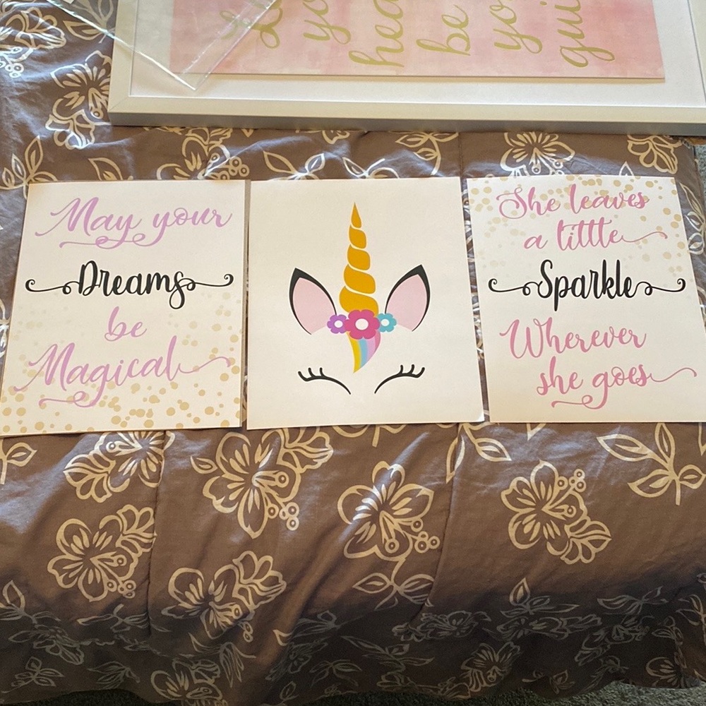 3 NEW PRINTS W/ UNICORN 🦄 & SAYINGS